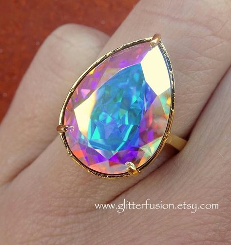 Prom Glam, Sugar Factory, Purple Kitchen, Girlie Girl, Rainbow Rings, Swarovski Crystal Jewelry, Rainbow Quartz, Fun Jewelry, Crystal Jewellery