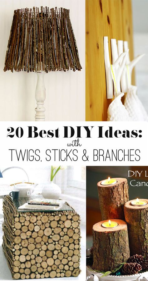 20 ideas to make with twigs, sticks and branches Γενέθλια Mickey Mouse, Twig Crafts, Inspiration Deco, Branches Diy, Deco Nature, Diy Boho, Diy Holz, Rustic Living, Nature Crafts