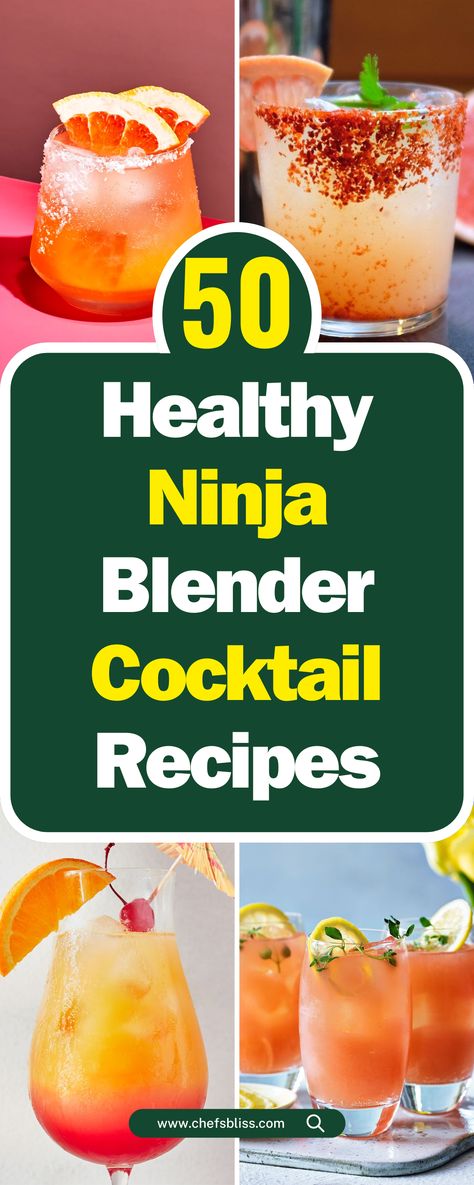 50+ Must-Try Ninja Blender Cocktail Recipes for Every Season! Ninja Cocktail Recipes, Ninja Hot And Cold Blender Recipes, Coconut Rum Punches, Ninja Blender Recipes, Frozen Peach Bellini, Frozen Watermelon Margarita, Strawberry Basil Lemonade, Basil Lemonade, Mango Mojito