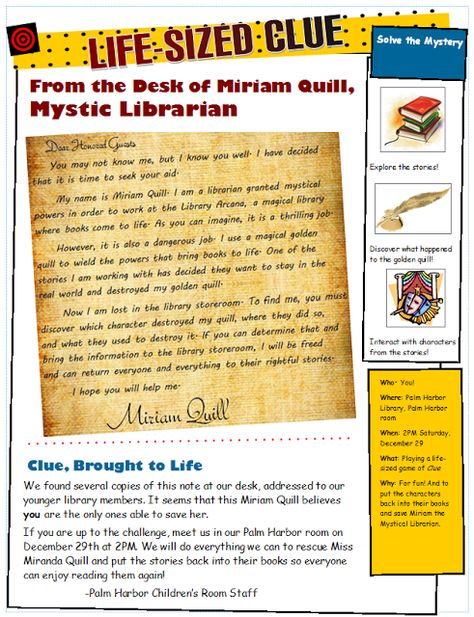 Wandering Through Words: Adventures in the Library: Life-Sized Clue Life Size Board Games, Board Games For Adults, Life Size Games, Clue Game, Team Appreciation, Clue Board Game, Board Game Party, Family Ministry, Clue Party