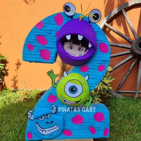 Monster Ink Birthday Party Ideas, Piñata Monster Inc, Boo Monsters Inc Party Ideas, Monsters Inc Centerpieces, Monsters Inc Decorations, Buu Monster Inc, Princess Jasmine Birthday Party, Alfabeto Disney