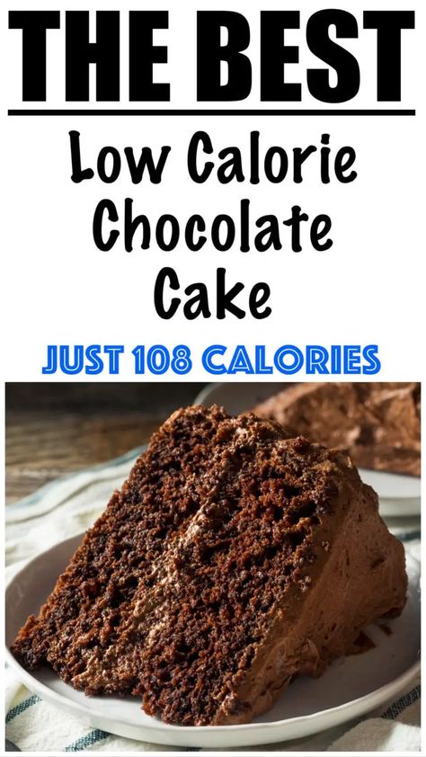 Chocolate Cake Low Calorie, Low Calorie Chocolate Frosting, Low Fat Chocolate Cake, Low Calorie Cakes Easy, Low Cal Chocolate Cake, Low Calorie Chocolate Cake, Low Calorie Birthday Cake, Low Calorie Flour, Low Calorie Coffee Cake