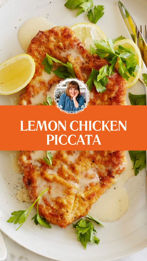 Ina Garten Lemon Chicken Piccata Easy Lemon Chicken Piccata, Ina Lemon Chicken, Chicken Piccata With White Wine Lemon Sauce, Ina Garten Chicken Piccata Recipe, Chicken Piccata In Oven, Ina Garden Chicken Piccata, One Pot Chicken Piccata, White Wine Lemon Butter Sauce Chicken, Make Ahead Chicken Piccata For A Crowd