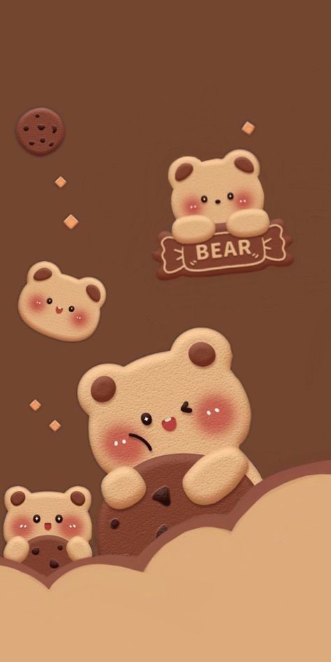 ကာတွန်း Wallpaper, Cute Wallpapers Aesthetic Bear, Cute Bear Wallpaper Aesthetic, Cartoon Bear Wallpaper, Teddy Bear Wallpaper, Iphone Wallpaper Classy, Cute Mobile Wallpapers, Pretty Wallpapers Tumblr, Iphone Wallpaper Kawaii