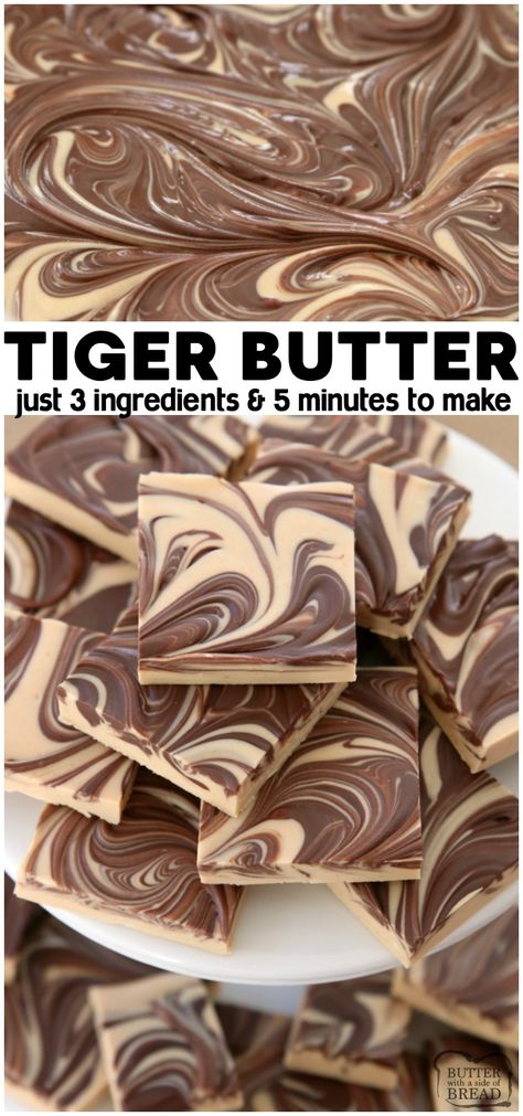 Tiger Butter Fudge, Tiger Butter, Holiday Candy Recipes, Fudge Recipes Easy, Candy Recipe, Chocolate And Peanut Butter, Candy Recipes Homemade, Christmas Candy Recipes, Oreo Dessert