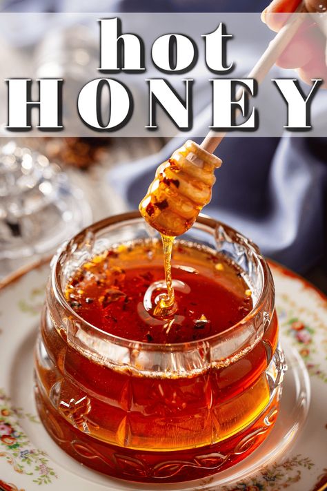 This copycat Mike's Hot Honey recipe couldn't be simpler to make and it tastes great on everything from chicken to pizza to cocktails to breads to desserts! Hot Honey Recipe, Honey Baked Chicken, Cookie Crisp, Sweet Potato Biscuits, Brunch Bread, Spicy Honey, Hot Honey, Recipe Sweet, Recipes Appetizers And Snacks