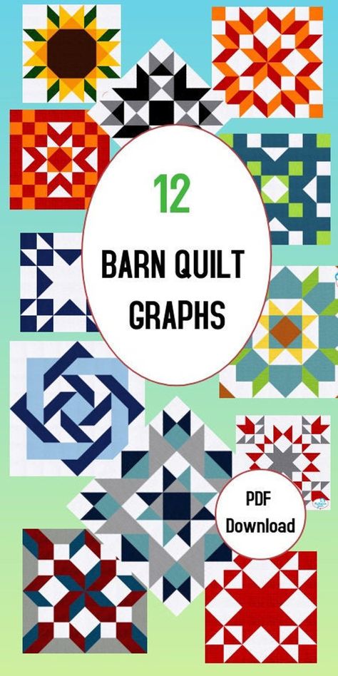 Pdf Wood Barn Quilt Designs full Color Graphs Instant - Etsy Australia Wood Barn Quilt, Faith Ringgold, Painted Barn Quilts, Barn Signs, Barn Quilt Designs, Color Graphing, Wood Barn, Mailbox Post, Quilt Square Patterns