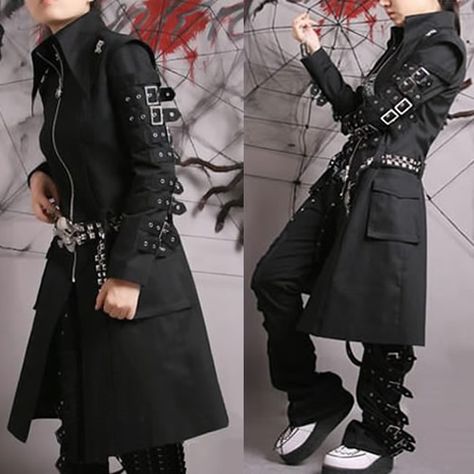 gothic trench coat..I so want this Goth Trench Coat Outfit, Punk Trench Coat, Goth Trench Coat, Gothic Trench Coat, Goth Coat, Goth Fits, Gothic Coat, Armor Clothing, Alt Clothes