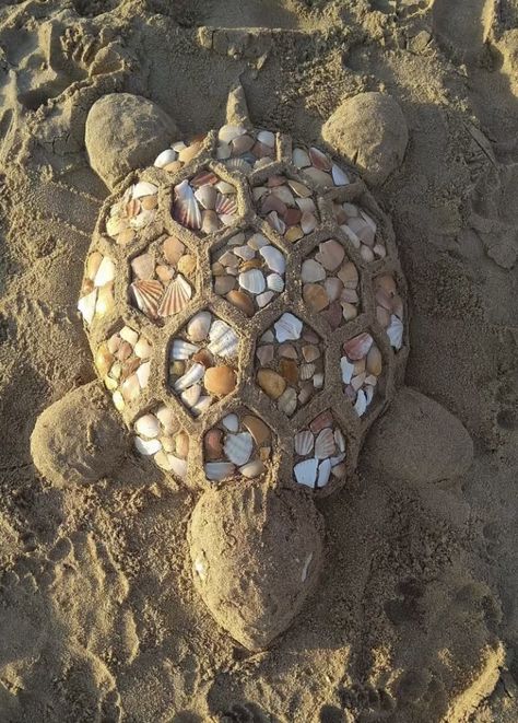 Sand Turtle, Beach Sand Castles, Beach Sand Art, Sand Sculptures, I Love The Beach, Sand Art, Sand Castle, Summer Photos, Bellini