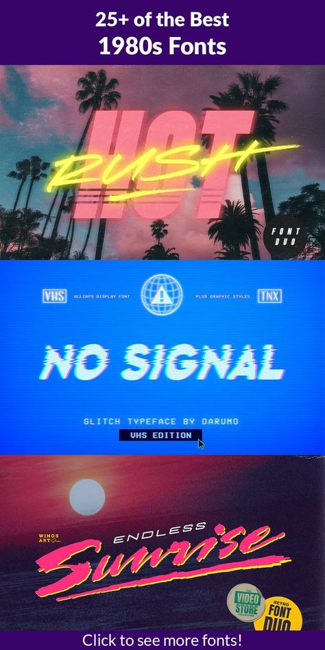 Bring back the glory days of graphic design with these 27 fonts inspired by 1980s typefaces. Whether you're looking for a totally tubular font for your next project or just want to add a touch of retro flair, these 1980s fonts will help you achieve that desired effect. So go ahead and give your designs some serious Eighties style! 1980s Font, 80s Fonts, 90s Font, Retro Groovy Font, Fonts Retro, Free Typography Fonts, 70s Font, Retro Alphabet, Nature Font