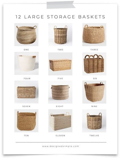 Floor Basket Decor Ideas, Basket For Blankets Living Rooms, Mud Room Baskets, Blanket Storage Living Room, Shoe Storage Basket, Baskets For Blankets, Neutral Whites, Entryway Basket, Basket Decor Ideas