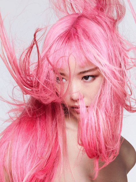 Pelo Editorial, Solve Sundsbo, Fei Fei Sun, Long Pink Hair, Hair Guide, Asian Hair, Grunge Hair, Hair Art, Pink Hair