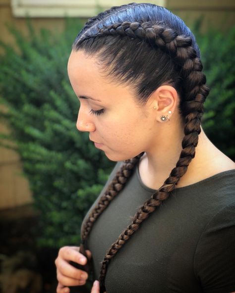 Simple Braid Bun, Feed In Dutch Braids, Xgen Hair, Mexico Braids, 2 French Braids, Track Hair, Lus Hair, Head Braid, Feeder Braids