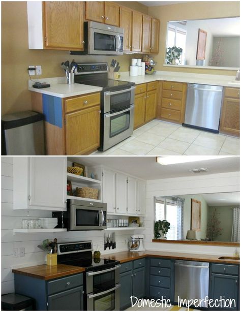 My Painted Kitchen Cabinets - Five Years Later Dining Organization, Farmhouse Kitchen On A Budget, Budget Kitchen Remodel, Diy Kitchen Remodel, Diy Casa, Kitchen Remodel Before And After, Kitchen Remodeling Projects, Diy Remodel, After Pictures