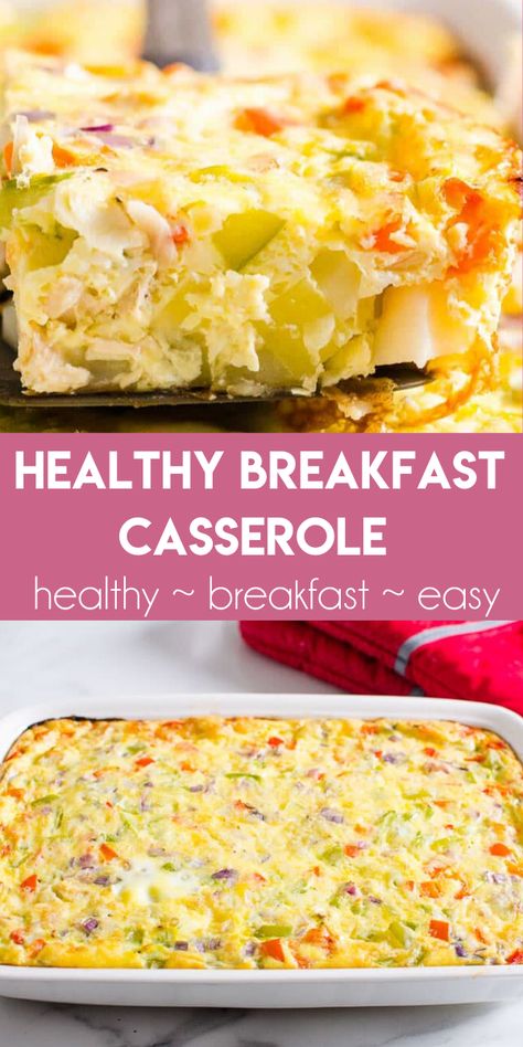 Egg Casserole Recipes Healthy, Make Ahead For A Crowd, Breakfast Casserole Healthy, Healthy Egg Casserole, Healthy Egg Bake, Overnight Hashbrown Breakfast Casserole, Veggie Protein, Healthy Breakfast Casserole, Liver Care