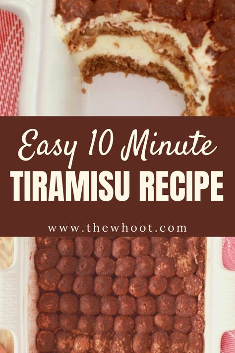 10 Minute Tiramisu Recipe {Video Tutorial} - The WHOot Recipe Tiramisu, Classic Tiramisu Recipe, Easy Tiramisu Recipe, Bigger Bolder Baking, Baking Cookbooks, The Whoot, Quick Easy Desserts, Tiramisu Recipe, Wedding Dessert