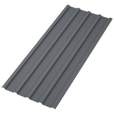 These roof panels are made of high-quality galvanized steel, which makes them strong and durable. They can withstand extreme weather conditions without corroding or getting damaged. Color: Gray | Thanaddo 20x Roof Panels Galvanized Steel Hardware Roofing Sheets Metal | 0.01 H x 16.77 W x 42.52 D in | Wayfair Roof Sheeting Ideas, Pier Caps, Mobile Home Roof, Steel Roof Panels, Roof Ventilation, Sheet Metal Roofing, Carport Sheds, Environmentally Friendly Living, Roofing Options