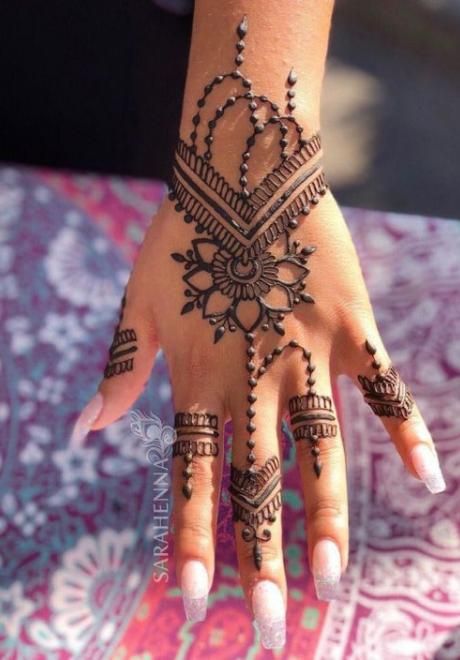 Henna Tattoo Design, Hena Designs, Henne Tattoo, Cute Henna Designs, Cute Henna Tattoos, Henna Style Tattoos, Jagua Henna, Henna Tutorial, Henna Inspired Tattoos