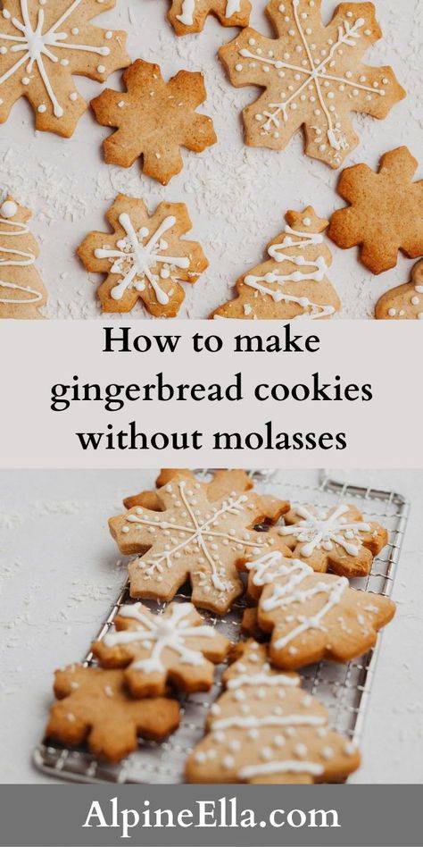 These gingerbread cookies take just 20 minutes to prepare and don't need any molasses! Gingerbread Cookies No Molasses, Gingerbread Cookies Without Molasses, Easy Gingerbread Cookie Recipe, Homemade Gingerbread Cookies, Chocolate Gingerbread Cookies, Cleansing Diet, Easy Gingerbread Cookies, Best Gingerbread Cookies, Molasses Recipes