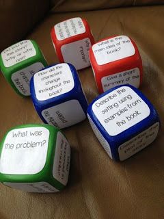 Guided Reading question cubes made from foam dollar store dice! Guided Reading Questions, Story Maps, 4th Grade Reading, 3rd Grade Reading, Teaching Ela, Teaching Language Arts, Formative Assessment, Teaching Literacy, Reading Workshop