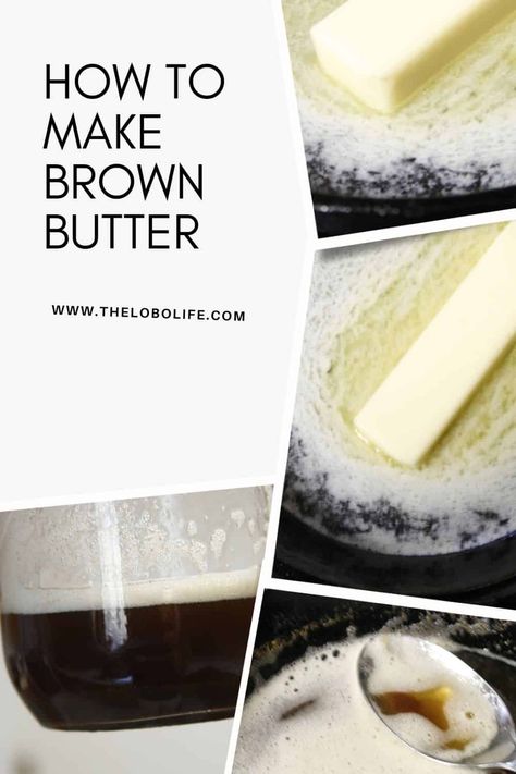 how to make brown Butter pin How To Brown Butter, Quick Dinner Rolls, Burnt Butter, Make Brown, Dinner Rolls Recipe, Browned Butter, How To Make Brown, Honey Butter, Recipe From Scratch