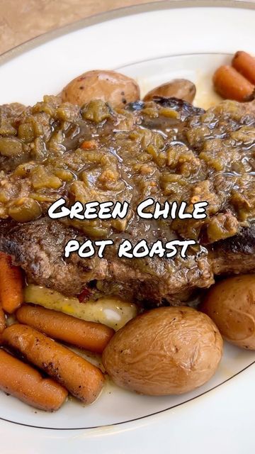 Bites of Wonder on Instagram: "Pot roast is an easy comfort meal for the fall that I love to make in the crock pot. I decided to add a New Mexican twist to it - by using @505southwestern’s roasted hatch green chiles and some chili powder. Give it a try! (Not paid to say it; I just love the product!) ⁣ .⁣ .⁣ .⁣ .⁣ .⁣ #potroast #easyrecipes #slowcookerrecipes #crockpotmeals #dinner #homemade #slowcookermeals #baking #bbq #cooking #farmersmarket #foodblogger #foodgasm #foodlover #foodpics #greenc Pot Roast Mexican Style, Hatch Green Chile, Sunday Dinner, Green Chile, Chili Powder, Pressure Cooker Recipes, Pot Roast, Food Pictures, Home Cooking