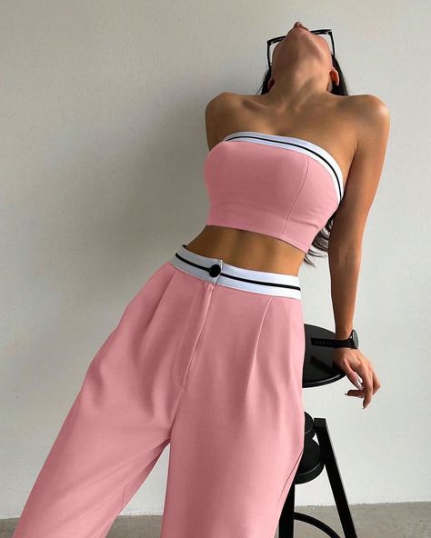 ✨Pre-order only, XS(6) - L(12/14)✨ Aliexpress Dresses, Crop Top And Pants, Moda Do Momento, Classy Wear, Working Out Outfits, Cold Outfits, Rose Bonbon, Trendy Outfits For Teens, Future Outfit