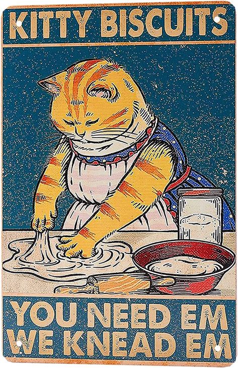 Retro Signs Vintage, Kitty Biscuits, Diy Tas, Gatto Carino, Retro Sign, Poster Retro, Animal Posters, Poster Vintage, Paint Kit