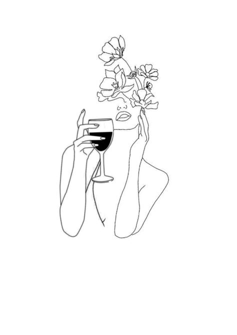 Happy Line Art, Tattoo Of Woman Body Outline, Book Line Art, Self-love Tattoo Ideas, Wine Glass Tattoo, Tattoo Fixes, Candle Logo Design, Empowering Tattoos, Body Outline