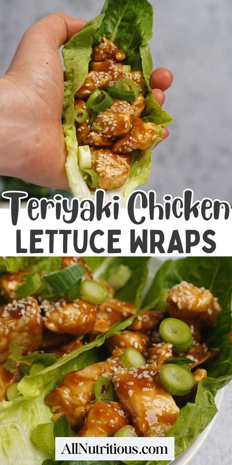 Teriyaki Chicken Lettuce Wraps, Dinner Gluten Free, Salat Wraps, Low Carb Healthy, Chicken Lettuce Wraps, Paleo Lunch, Paleo Dinner, Kebabs, Teriyaki Chicken