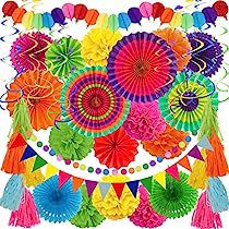 Fiesta Party Favors, Mexican Party Decorations, Paper Balloon, Tissue Paper Tassel, Fiesta Party Decorations, Tissue Pom Poms, Mexican Theme, Fiesta Theme, Mexican Party