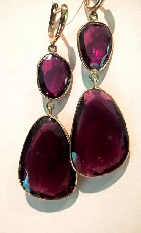 Month Gemstones, Wine Colour, Almandine Garnet, Golden Earrings, Earrings Purple, Red Jewelry, Garnet Earrings, Jewelry Show, Labradorite Pendant