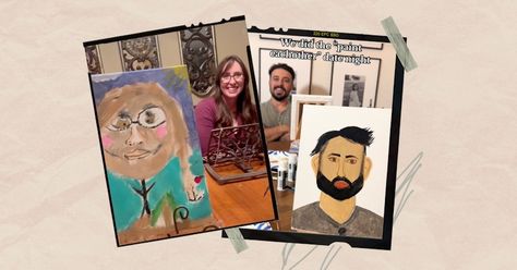 Painting Your Partner Is TikTok's Latest Date Night Idea Paint Your Partner Date Night, Alphabet Dating, Relationship Test, Painting Portraits, Orange Theory, First Person Writing, Sesame Street Characters, Couple Painting, Creating Artwork