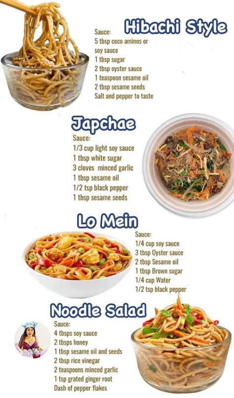 Noodle Sauces, Food Festival Poster, Simple Family Meals, Homemade Cookbook, Homemade Sauce Recipes, Culinary Cooking, Noodle Recipes Easy, Chinese Cooking Recipes, Asian Sauce