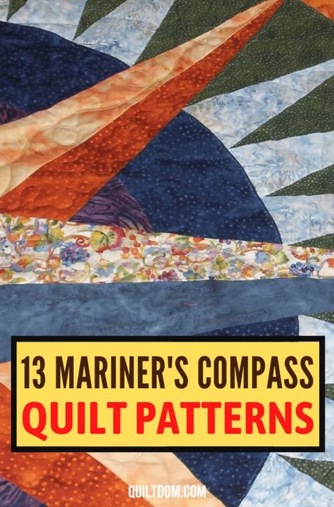 As a fan of traditional quilt patterns, one unique and fun quilt to make is a mariner's compass. Discover some mariner's compass quilt patterns in this post. Compass Quilt, Paper Peicing Patterns, Camper Quilt, Chevron Quilt Pattern, Mariners Compass Quilt, Free Paper Piecing Patterns, Unique Quilt Pattern, Traditional Quilt Patterns, Fun Quilt