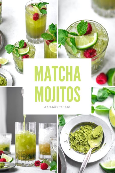 Must try this! 😍 Mojito Mocktail, Mojito Cocktail, Mojito Recipe, Fresh Drinks, Matcha Green Tea Powder, Cocktail Recipes Easy, Green Tea Powder, Classic Cocktail, Fresh Mint Leaves