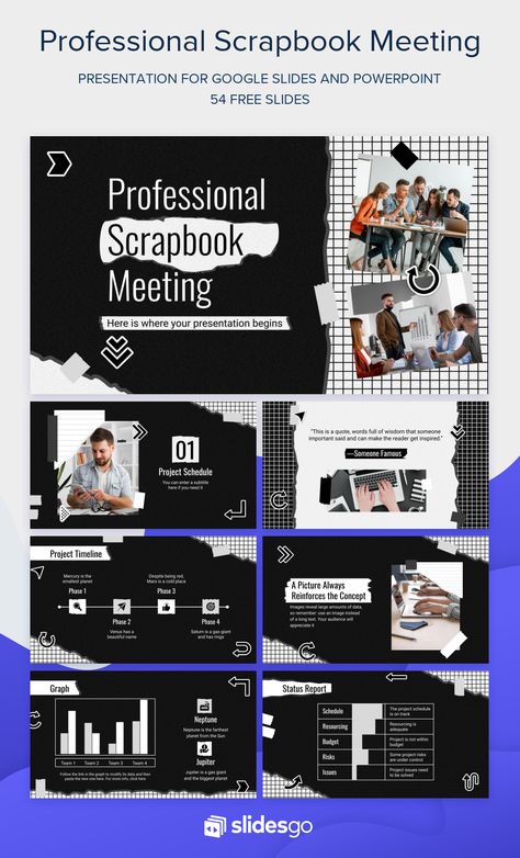 Professional Scrapbook Meeting Scrapbook Powerpoint, Powerpoint Templates Free Download, Architecture Drawing Presentation, Reka Bentuk Grafik, Presentation Slides Design, Powerpoint Slide Designs, Presentation Design Layout, Infographic Design Layout, Slides Design