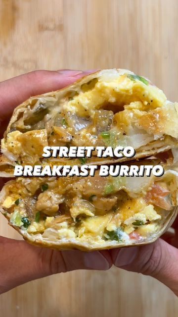 Tom Walsh on Instagram: "Street Taco Chicken Breakfast Burritos (Meal Prep) There’s very few things better than having a weeks worth of breakfast burritos meal prepped and ready to go every morning. These breakfast burritos are the perfect breakfast option that’ll get you tons of protein and keep you full for hours Per burrito (makes 5) 575 Cals 48g Protein 54g Carbs 18g Fat REHEAT INSTRUCTIONS AT BOTTOM OF CAPTION Street taco chicken: 16oz diced boneless skinless chicken thighs 16oz diced c Breakfast Chicken Burritos, Protein Packed Breakfast Burritos, Breakfast Taco Meal Prep, Authentic Breakfast Burritos, Chicken Breakfast Burrito, Street Taco Chicken, Breakfast Burritos Meal Prep, Best Breakfast Burrito Recipe, Mexican Breakfast Burritos