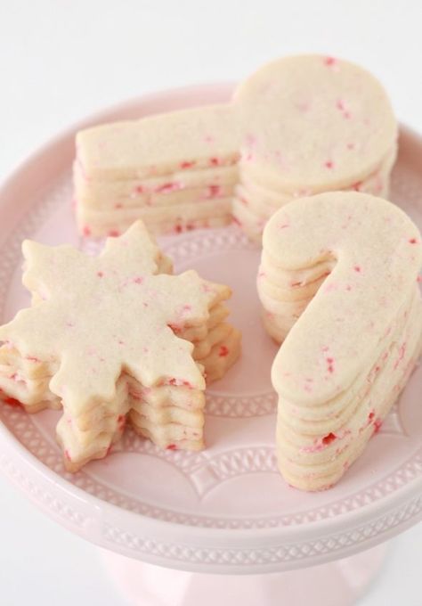 Candy Cane Cut Out Sugar Cookies | Sweetopia Flavored Sugar Cookies Cut Outs, Sugar Cookie Flavor Ideas, Cookies Candy Cane, Cut Out Sugar Cookie Recipe, Peppermint Cookie Recipe, Cutout Cookie, Cut Out Sugar Cookies, Cut Sugar, Cut Out Sugar