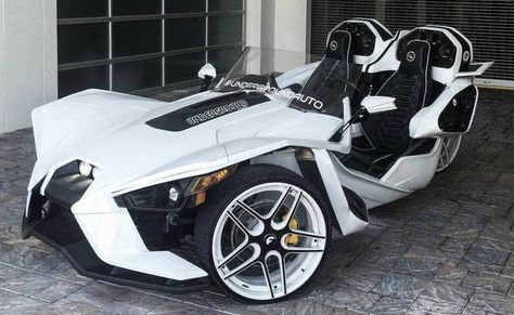 Slingshot Bike, Custom Slingshot, Slingshot Car, Three Wheel Motorcycles, 3 Wheel Motorcycle, Car Wheels Diy, Polaris Slingshot, Custom Trikes, Reverse Trike