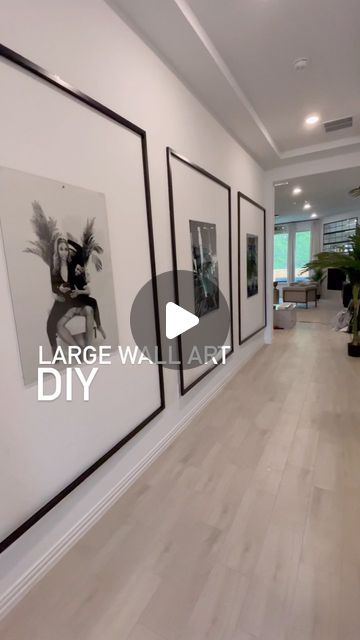 48K likes, 712 comments - everythingerynOctober 6, 2022 on : "Easy large wall art DIY! You guys have been asking for this tutorial so here it is!💕 It took less than 20 min and def worth it! You’..." 6 8x10 Photo Wall, Large Portraits On Wall, Black And White Framed Photos On Wall, Large Frame Gallery Wall, Large Picture Frame Ideas, Large Wall Art Diy, Black And White Gallery Wall, Cheap Diy Wall Art, Diy Large Wall Art