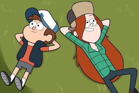 Wendy And Dipper, Dipper X Pacifica, Dipper And Wendy, Wendy Corduroy, Wall Drawings, Gravity Falls Dipper, Right In The Childhood, Gravity Falls Au, Gravity Falls Comics