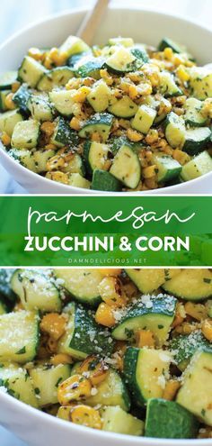 Zucchini Side Dish, Zucchini Side Dishes, Vegetable Side Dishes Recipes, Parmesan Zucchini, Side Dishes Recipes, Dinner Recipes For Family, Corn Salad, Dinner Sides, Diet Vegetarian