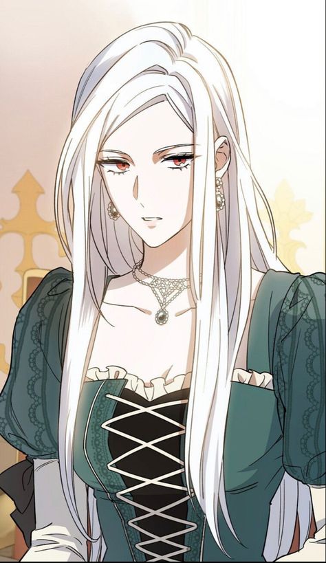 Romantic Manga, Beautiful Fantasy Art, My Side, The Villain, Manhwa Manga, White Hair, Anime Outfits, 만화 그림, Anime Style