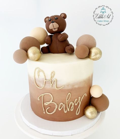 Bear Baby Shower Theme Girl, Bear Baby Shower Theme Decoration, Teddy Bear Birthday Cake, Teddy Bear Baby Shower Decorations, Baby Shower Cakes Neutral, Baby Shower Teddy Bear, Teddy Bear Baby Shower Theme, Bear Baby Shower Cake, Baby Shower Cake Designs