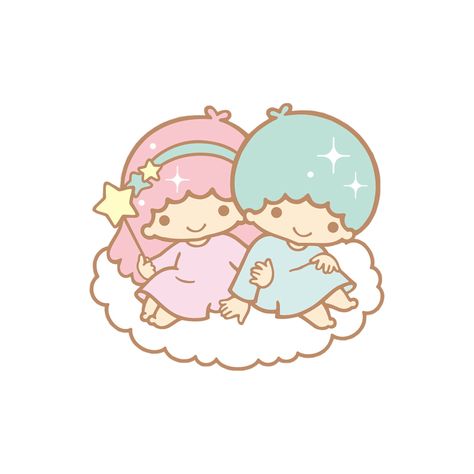 Kiki And Lala Widget, Twin Stars Tattoo, Little Twin Stars Tattoo, Cinnamoroll Art, Sanrio Png, Star Twins, Whats On My Iphone, Pin Bag, Stars Tattoo