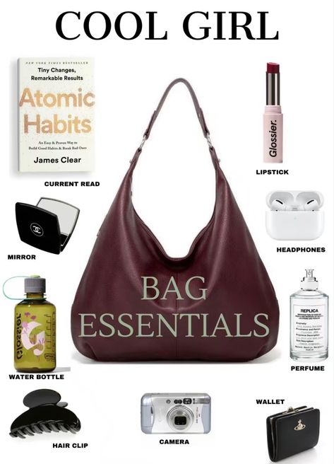 Girl Bag Essentials, Basic Necessities, Everyday Bag Essentials, School Bag Essentials, Inside My Bag, Purse Essentials, Handbag Essentials, Girls Tote, What In My Bag