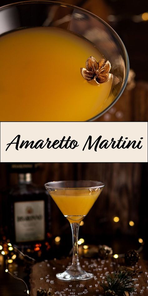 This easy amaretto martini is the best drink for a summer evening. It takes less than 10 minutes to make using amaretto, vodka, peach nectar and simple syrup. A sweet, fruity martini with the perfect balance of peach and almond flavors. Fall Amaretto Cocktails, Peach Nectar Cocktail, Classic Martini Recipes, Amaretto Martini, Amaretto Balls, Fruity Martini, Amaretto Drinks Recipes, Amaretto Cocktails, Amaretto Drinks