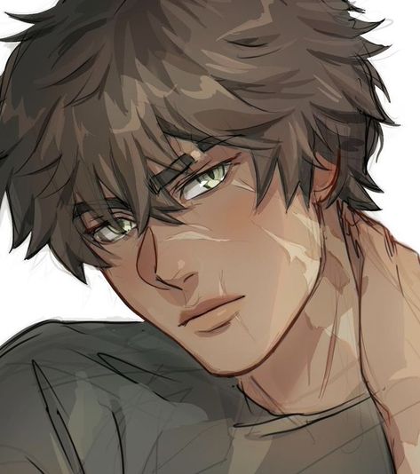 Frostbite Studios, Boys With Green Eyes, Black Hair Green Eyes, Brown Hair Boy, Brown Hair Green Eyes, Brown Eyes Black Hair, Brown Hair Men, Boy Drawing, Tan Guys