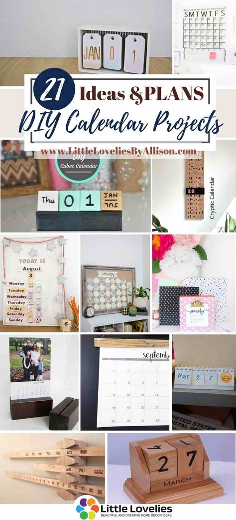 We know how important it is to be able to tell the current date, that’s why we have put together a list of the best DIY calendar projects that you can DIY easily. All of the projects listed in this article are quite easy to DIY. Some are woodworking projects, others require the use of cardboard. We found many projects out there but went with only the best ones. You should check them out. 1. #calendar Wooden Calendar Ideas, Diy Calendar Ideas, Calendar With Photos, Homemade Calendar, Wall Calender, Diy Desk Calendar, Diy Kalender, Mini Desk Calendar, Block Calendar